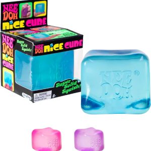 Schylling NeeDoh Nice Cube - Sensory Squeeze Toy with Super Solid Squish - 2.25 Cube - Color May Vary (Pack of 1)